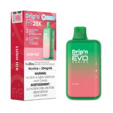 New in ! Drip'n evo lush ice 28000 puffs , 3 adjustable modes and rechargeable battery. Buy now at Mister Vapor